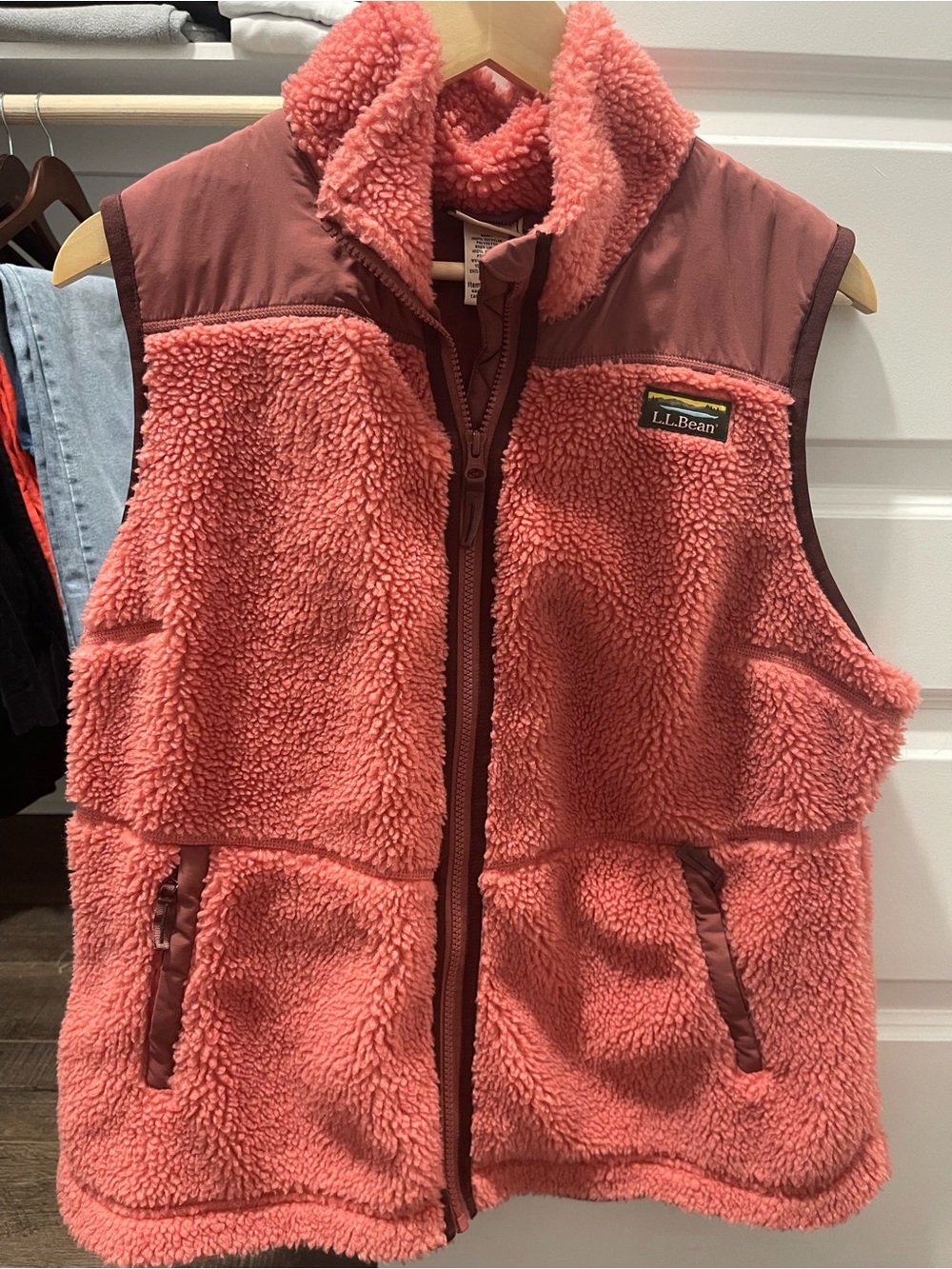 L.L. Bean Pink Sherpa-Lined Jacket